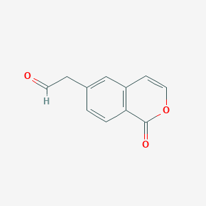 molecular formula C11H8O3 B8749258 (1-oxo-1H-isochromen-6-yl)acetaldehyde 