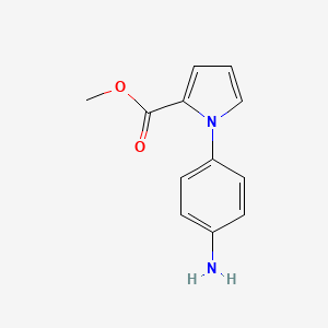 molecular formula C12H12N2O2 B8749266 Methyl 1-(4-aminophenyl)-1H-pyrrole-2-carboxylate 