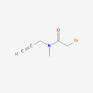 molecular formula C6H8BrNO B8749275 Acetamide, 2-bromo-N-methyl-N-2-propynyl- CAS No. 59130-50-6