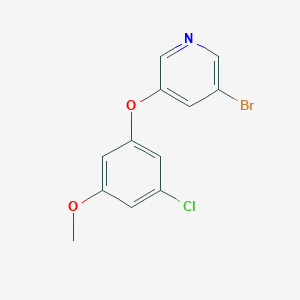 molecular formula C12H9BrClNO2 B8749329 3-bromo-5-(3-chloro-5-methoxyphenoxy)Pyridine CAS No. 920036-20-0