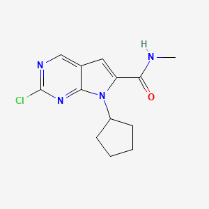 2-chloro-7-cyclopentyl-N-methyl-7H-pyrrolo[2,3-d]pyrimidine-6-carboxamide