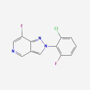 molecular formula C12H6ClF2N3 B8749398 2-(2-Chloro-6-fluorophenyl)-7-fluoro-2H-pyrazolo[4,3-c]pyridine 
