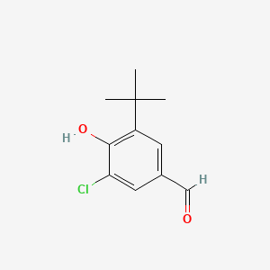 molecular formula C11H13ClO2 B8749405 5-(tert-Butyl)-3-chloro-4-hydroxybenzaldehyde CAS No. 65678-12-8