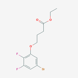molecular formula C12H13BrF2O3 B8749437 Ethyl 4-(3-bromo-5,6-difluoro-phenoxy)butanoate 