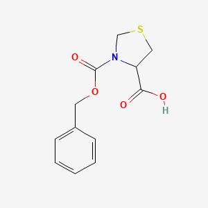 molecular formula C12H13NO4S B8749444 4-Thiazolidinecarboxylic acid, 3-benzyloxycarbonyl- 