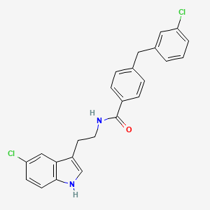 BenzaMide, N-[2-(5-chloro-1H-indol-3-yl)ethyl]-4-[(3-chlorophenyl)Methyl]-