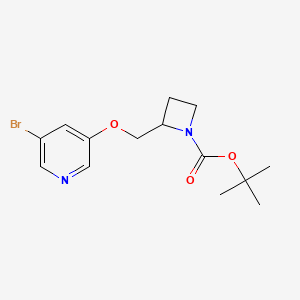 molecular formula C14H19BrN2O3 B8749527 Tert-butyl 2-(((5-bromopyridin-3-YL)oxy)methyl)azetidine-1-carboxylate 