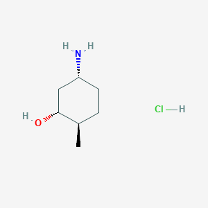 molecular formula C7H16ClNO B8749535 (1R,2R,5R)-5-amino-2-methylcyclohexanol hydrochloride 
