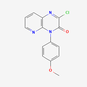 molecular formula C14H10ClN3O2 B8749581 2-Chloro-4-(4-methoxyphenyl)pyrido[2,3-B]pyrazin-3(4H)-one 