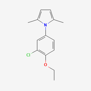 molecular formula C14H16ClNO B8749603 1-(3-chloro-4-ethoxyphenyl)-2,5-dimethyl-1H-Pyrrole CAS No. 647841-68-7