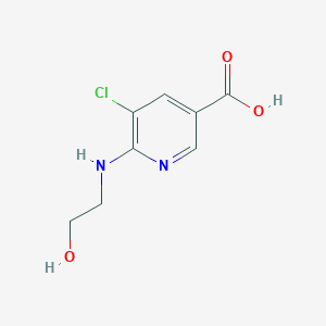 5-Chloro-6-(2-hydroxy-ethylamino)-nicotinic acid