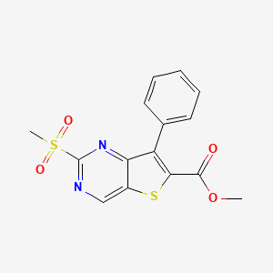 Methyl 2-(methylsulfonyl)-7-phenylthieno[3,2-d]pyrimidine-6-carboxylate