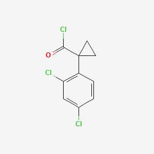 molecular formula C10H7Cl3O B8749668 1-(2,4-Dichlorophenyl)cyclopropanecarbonyl chloride CAS No. 83783-49-7