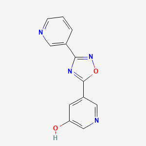 molecular formula C12H8N4O2 B8749732 5-(3-(Pyridin-3-yl)-1,2,4-oxadiazol-5-yl)pyridin-3-ol 