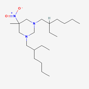 molecular formula C21H43N3O2 B8749888 1,3-Bis(2-ethylhexyl)hexahydro-5-methyl-5-nitropyrimidine CAS No. 56672-87-8