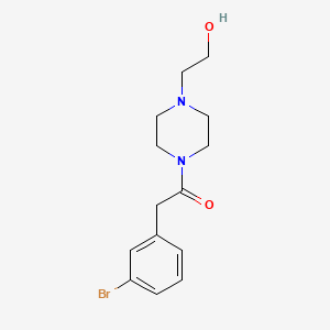 molecular formula C14H19BrN2O2 B8749942 2-(3-Bromophenyl)-1-[4-(2-hydroxyethyl)-1-piperazinyl]-ethanone 