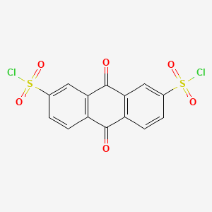 molecular formula C14H6Cl2O6S2 B8749977 9,10-Dioxo-9,10-dihydroanthracene-2,7-disulfonyl dichloride CAS No. 36003-56-2