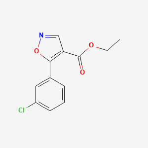 molecular formula C12H10ClNO3 B8749995 Ethyl 5-(3-chlorophenyl)isoxazole-4-carboxylate 