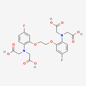 molecular formula C22H22F2N2O10 B8750085 5,5'-difluoro-1,2-bis(2-aminophenoxy)ethane-N,N,N',N'-tetraacetic acid 