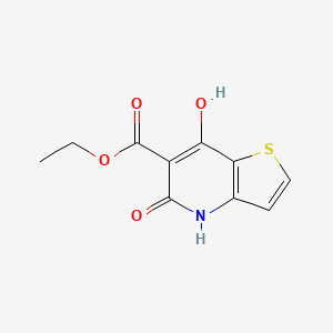 molecular formula C10H9NO4S B8750101 Ethyl 4,5-dihydro-7-hydroxy-5-oxothieno[3,2-b]pyridine-6-carboxylate 