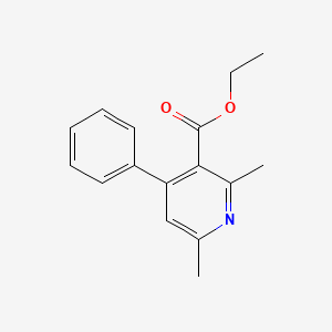 molecular formula C16H17NO2 B8750164 2,6-Dimethyl-4-phenyl-nicotinic acid ethyl ester CAS No. 4350-44-1