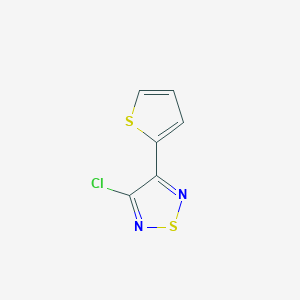 molecular formula C6H3ClN2S2 B8750173 1,2,5-Thiadiazole, 3-chloro-4-(2-thienyl)- CAS No. 157928-66-0