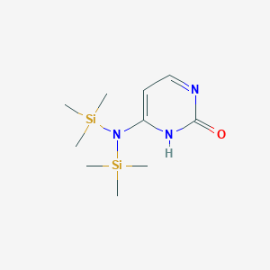 molecular formula C10H21N3OSi2 B8750176 4-(bis(trimethylsilyl)amino)pyrimidin-2(1H)-one CAS No. 63007-25-0
