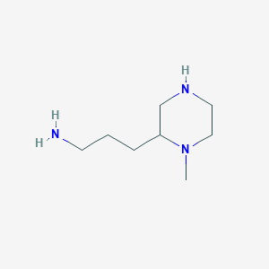 molecular formula C8H19N3 B8750193 3-(1-Methylpiperazin-2-YL)propan-1-amine 