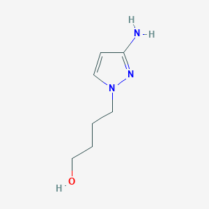 molecular formula C7H13N3O B8750215 4-(3-amino-1H-pyrazol-1-yl)butan-1-ol 