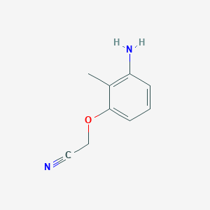 molecular formula C9H10N2O B8750229 (2-Methyl-3-aminophenoxy)acetonitrile 