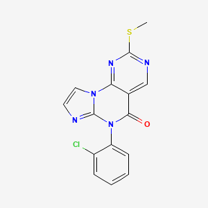 6-(2-Chlorophenyl)-2-(methylthio)imidazo[1,2-A]pyrimido[5,4-E]pyrimidin-5(6H)-one