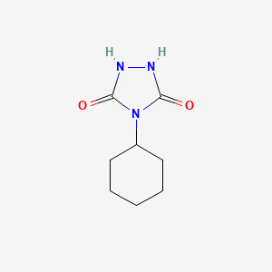 molecular formula C8H13N3O2 B8750252 4-Cyclohexyl-1,2,4-triazolidine-3,5-dione CAS No. 6525-04-8