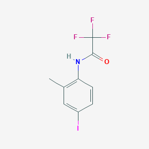 molecular formula C9H7F3INO B8750295 2,2,2-trifluoro-N-(4-iodo-2-methylphenyl)acetamide 