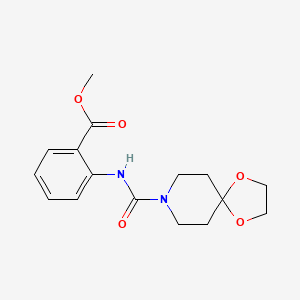 molecular formula C16H20N2O5 B8750372 Methyl 2-(1,4-dioxa-8-azaspiro(4.5]decan-8-ylcarbonyl)aminobenzoate 