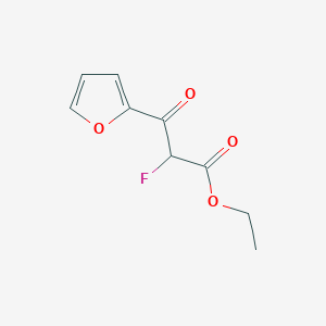 molecular formula C9H9FO4 B8750456 Ethyl 2-fluoro-3-(furan-2-yl)-3-oxopropanoate CAS No. 357286-30-7