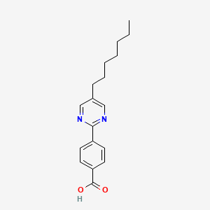 molecular formula C18H22N2O2 B8750527 4-(5-Heptylpyrimidin-2-yl)benzoic acid CAS No. 59855-01-5