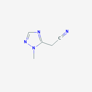 molecular formula C5H6N4 B8750577 2-(1-methyl-1H-1,2,4-triazol-5-yl)acetonitrile 