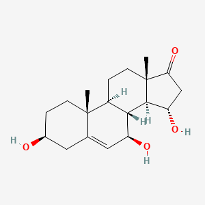 molecular formula C19H28O4 B8750629 3 beta,7 beta,15 alpha-Trihydroxy-5-androsten-17-one CAS No. 85390-93-8