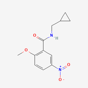molecular formula C12H14N2O4 B8750635 N-(cyclopropylmethyl)-2-methoxy-5-nitrobenzamide 