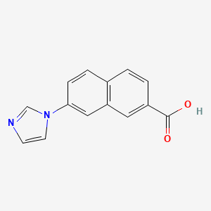 B8750668 2-Naphthalenecarboxylic acid, 7-(1H-imidazol-1-yl)- CAS No. 95355-07-0