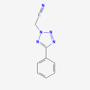 molecular formula C9H7N5 B8750711 (5-Phenyl-2H-tetrazol-2-yl)acetonitrile CAS No. 125707-88-2