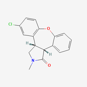 molecular formula C17H14ClNO2 B8750731 (3aR,12bS)-rel-5-Chloro-2,3,3a,12b-tetrahydro-2-methyl-1H-dibenz[2,3 