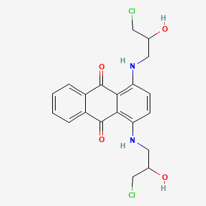 molecular formula C20H20Cl2N2O4 B8750743 1,4-Bis((3-chloro-2-hydroxypropyl)amino)anthraquinone CAS No. 11075-28-8