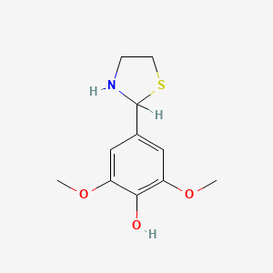 2,6-Dimethoxy-4-(2-thiazolidinyl)phenol