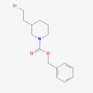 molecular formula C15H20BrNO2 B8750779 Benzyl 3-(2-bromoethyl)piperidine-1-carboxylate 