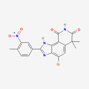 molecular formula C19H15BrN4O4 B8750903 4-Bromo-6,6-dimethyl-2-(4-methyl-3-nitrophenyl)-3,6-dihydro-7H-imidazo[4,5-h]isoquinoline-7,9(8H)-dione 