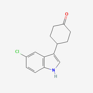 molecular formula C14H14ClNO B8750934 4-(5-Chloro-1H-indol-3-YL)cyclohexanone 