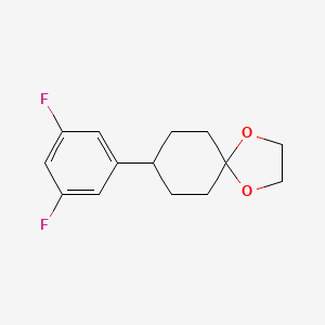 molecular formula C14H16F2O2 B8750942 8-(3,5-Difluorophenyl)-1,4-dioxaspiro[4.5]decane 