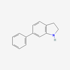 molecular formula C14H13N B8750968 6-phenyl-2,3-dihydro-1H-indole 