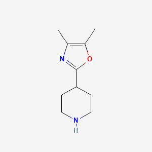 molecular formula C10H16N2O B8750981 4-(dimethyl-1,3-oxazol-2-yl)piperidine 